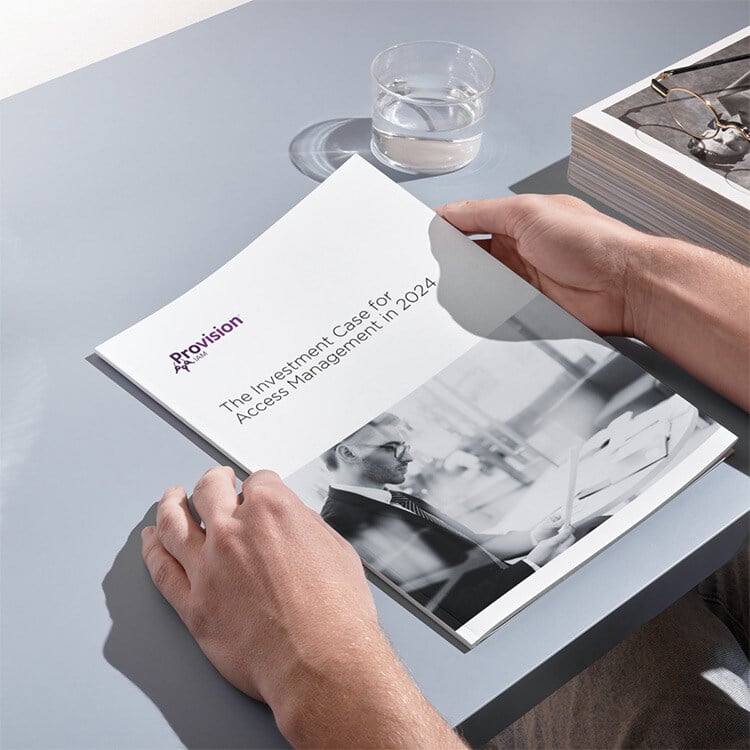 Person holding community bank case study on desk